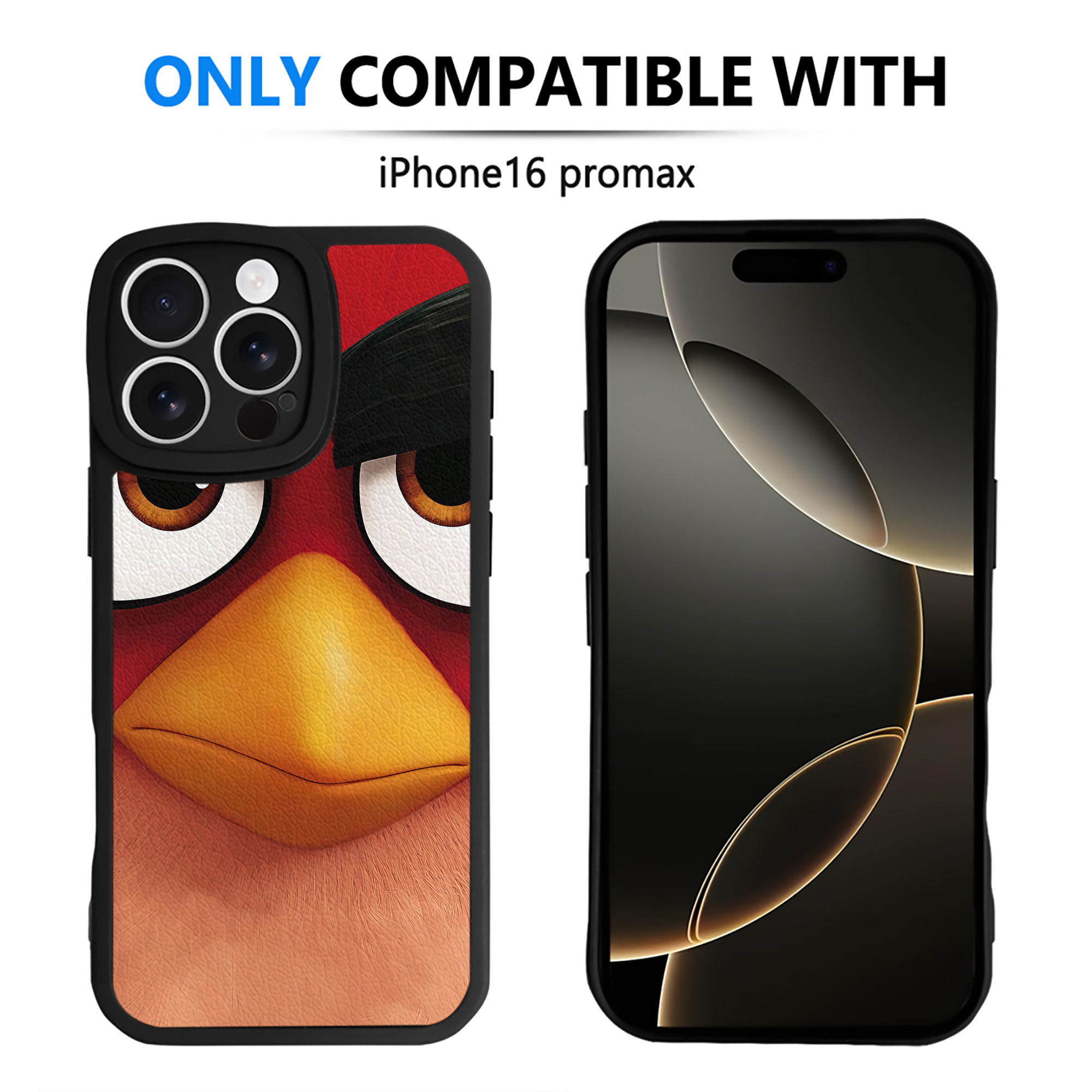 （画像用） Angry Birds アングリーバード 【iPhone 16シリーズ対応】シリコンスマホケース（レザー調） 材質：シリコン